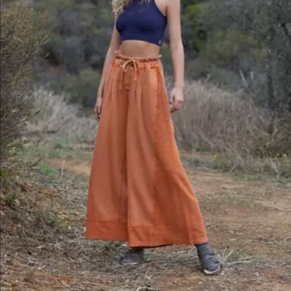Free People Womens Half Court Wide Leg Sweat Pant
